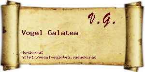 Vogel Galatea névjegykártya